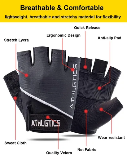 Vista 6 de SUJAYU Guantes de entrenamiento para mujeres y hombres, guantes de gimnasio para entrenamiento y fitness