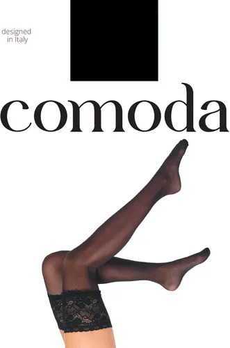 Vista 4 de Medias altas hasta el muslo, lencería de encaje superior de encaje italiano, medias transparentes para mujer, lencería de 20 guaridas