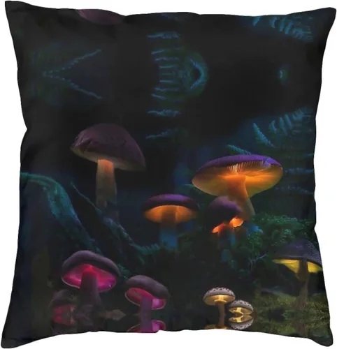 Vista 9 de ASYG Funda de cojín de hongos de 18 x 18 pulgadas, diseño de doble cara
