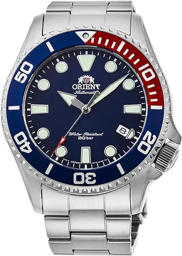 Vista 6 de Orient Reloj japonés automático para hombre/cuerda manual 200 M estilo buceador RA-AC0K Negro