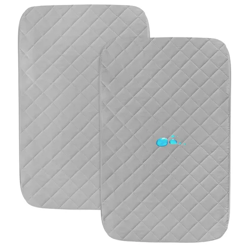Vista 8 de Funda de colchón de moisés para colchón de reloj de arena/moisés ovalado, protector de colchón impermeable acolchado para moisés (32 x 17 pulgadas)