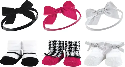 Vista 63 de Hudson Baby Conjunto de regalo de diadema y calcetines para niña