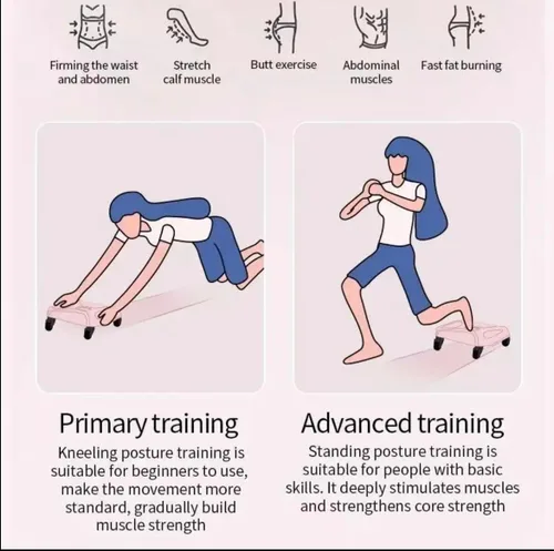 Vista 4 de Entrenador muscular abdominal rodante