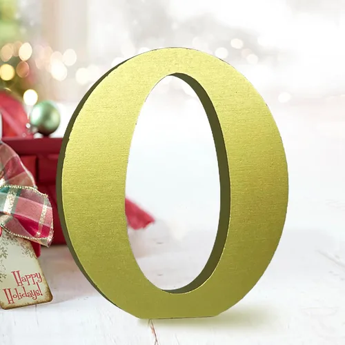 Vista 30 de AOCEAN Letras de madera dorada de 6 pulgadas, letras de madera sin terminar para decoración de pared, letras decorativas de pie en rodajas, tablero
