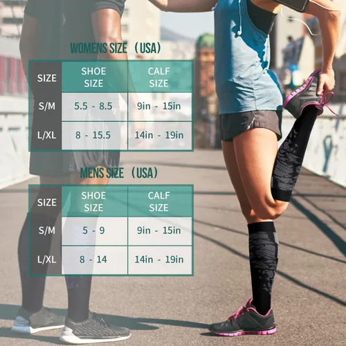 Vista 79 de Paquete de 3 pares de calcetines de compresión médica para mejorar la circulación de mujeres y hombres, para correr, hacer deporte y amamantar