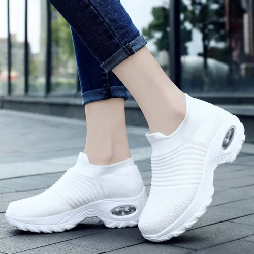 Vista 3 de JWSVBF Sneakers for Plantar Fasciitis for Women Knit Mesh Chunky Sandals Platform Casual Padel Shoes Unisex Fashion Summer