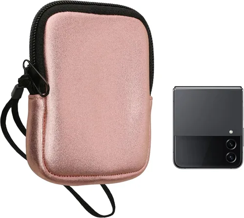 Vista 21 de kwmobile Bolsa de neopreno para teléfono tamaño XXS - 3/3,5 pulgadas - Mini bolsa universal para celular con cremallera, correa para la muñeca