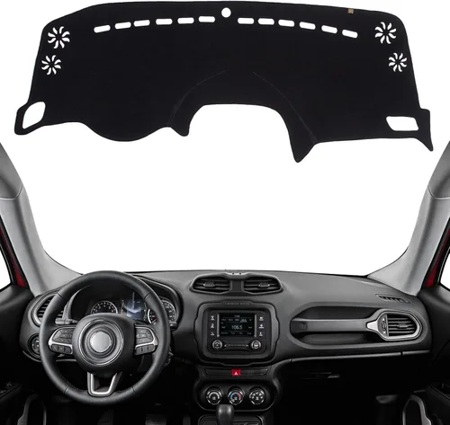 Vista 16 de Cubierta de Salpicadero Alfombrilla de Tablero Compatible con Je-ep Wrangler JK 2017-2011 (para Código de Cuerpo JK), Alfombrilla Antirreflejos