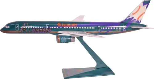Vista 3 de América Occidental "D de espalda" Boeing 757 – 200 Modelo de avión miniatura Snap Fit Kit 1: 200 parte # abo-75720h-600