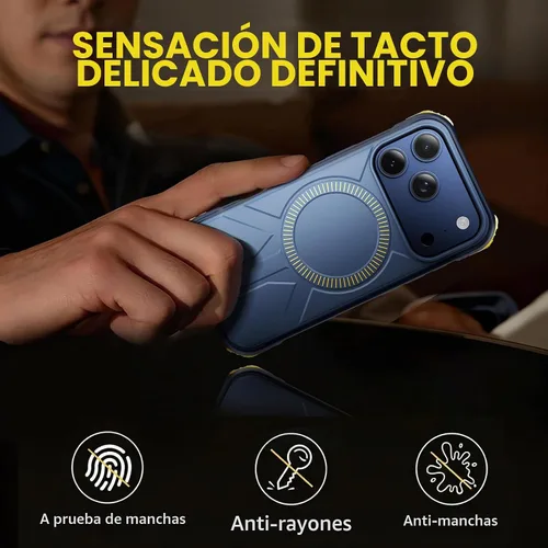 Vista 7 de 1 funda para iPhone 17 Pro Max con [protectores de pantalla y lente de cámara], azul