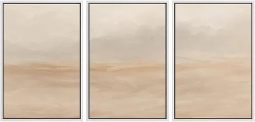 Vista 126 de SIGNWIN Lienzo enmarcado para pared, juego de arte sereno de pantanos con humedales verdes e ilustraciones de agua tranquila, arte moderno