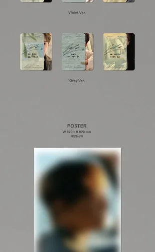 Vista 6 de EXO CHEN Última Escena 3er Mini álbum PhotoBook Versión GRIS Cubierta CD+1p Poster+104p Folleto+1p Postal+1p PhotoCard+Seguimiento Sellado