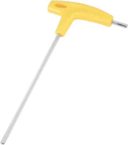 Vista 6 de uxcell Llave hexagonal métrica con mango en T de brazo largo de 0.118 in, acabado cromado