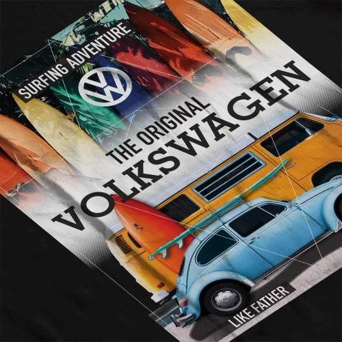 Vista 5 de Volkswagen Surfing Adventure Beetle & Camper Camiseta para hombre