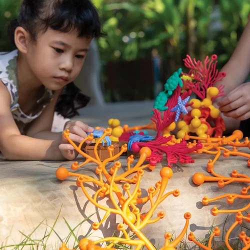 Vista 5 de Guidecraft Coral Connections - Juego de 40 piezas: divertido juego educativo de construcción para niños