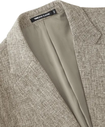 Vista 3 de Blazer casual para hombre, chaqueta de lino ajustada, chaquetas de traje para hombre, blazer casual, abrigo deportivo, trajes de lino