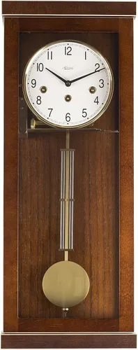 Vista 7 de Hermle Reloj de pared, cristal de madera, negro, 22.4 in x 8.9 in x 5.1 in