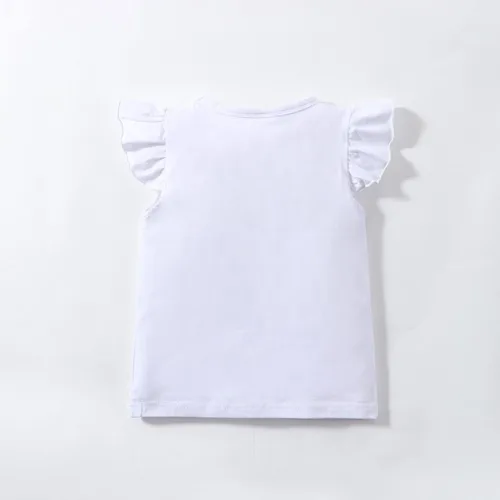 Vista 7 de Conjunto de camiseta de cumpleaños para niñas pequeñas, chaleco de princesa con volantes, camiseta sin mangas para bebés
