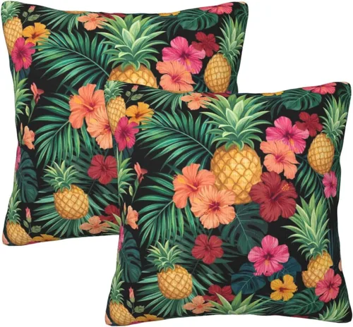 Vista 13 de Perinsto Juego de 2 fundas de almohada decorativas para sofá, cama, decoración del hogar, 16 x 16 pulgadas