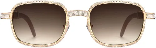 Vista 2 de HEPIDEM 100% realmente búfalo cuerno de lujo, 720 gafas de sol Diamonds Buffs 7550180