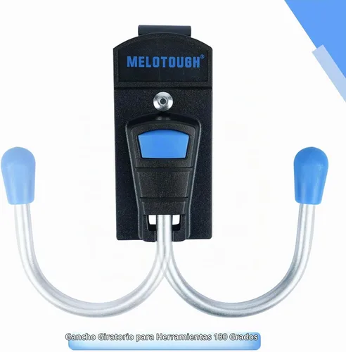Vista 3 de MELOTOUGH Funda para herramientas con gancho para cinturón de herramientas con clip de metal para cinturón de trabajo (azul)