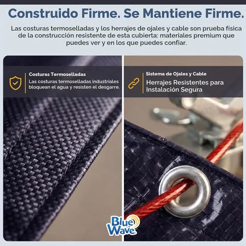 Vista 5 de Blue Wave Arctic Armor - Cubierta de invierno ovalada sobre el suelo de 12