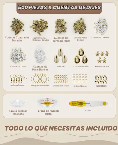 Vista 5 de ClaBead Kit de 6300 cuentas de arcilla para hacer pulseras para adultos, 24 colores, cuentas de arcilla de 0.236 pulgadas para hacer joyas