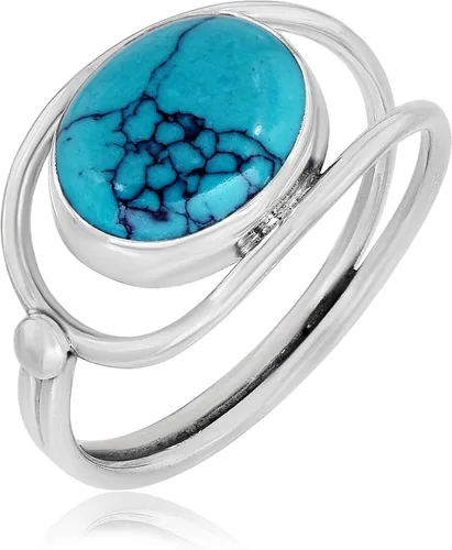 Vista 8 de Anillo de plata de ley 925 para mujer, anillo de piedras preciosas naturales, anillo de aniversario de plata de ley, juego de bisel