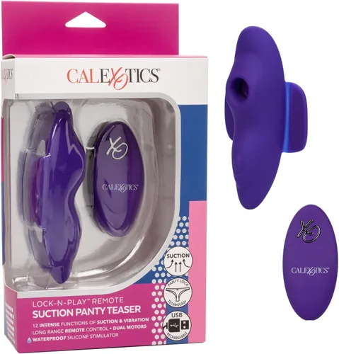 Vista 14 de CalExotics Lock-N-Play SE-0077-58-3 - Vibrador de clítoris de silicona resistente al agua con 12 funciones, recargable con vibración parpadeante