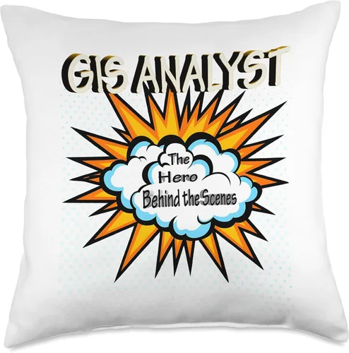 Vista 5 de GIS ANALYST Gifts GIS Analyst-Funny Hero Job - Almohada de trabajo, 16 x 16, multicolor