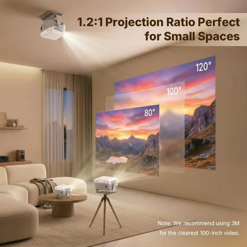 Vista 7 de Compatible con Netflix Smart Projector con Whale TV, proyector Native 1080P compatible con 4K, enfoque automático y Keystone automático, Dolby