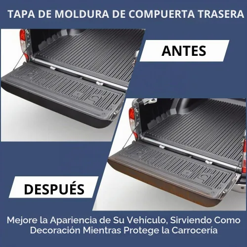 Vista 7 de PIT66 Tapa de moldura para portón trasero, compatible con Ford F-150 2015-2020 Protector de moldeo (no compatible con Flex Step), parte superior