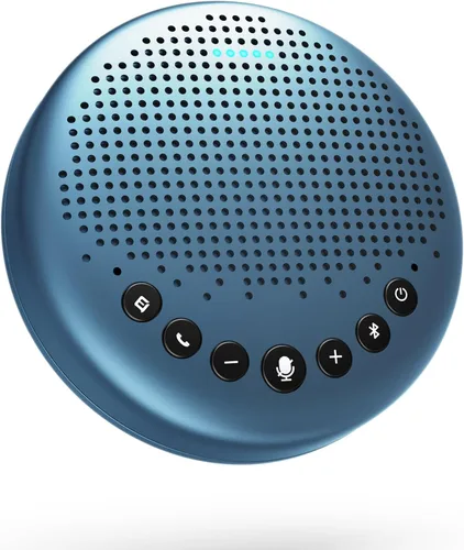 Vista 11 de EMEET Altavoz y Micrófono para Conferencias Luna Captación de Voz 360° con Reducción de Ruido/Silencio/Indicador USB Bluetooth Altavoz con Dongle
