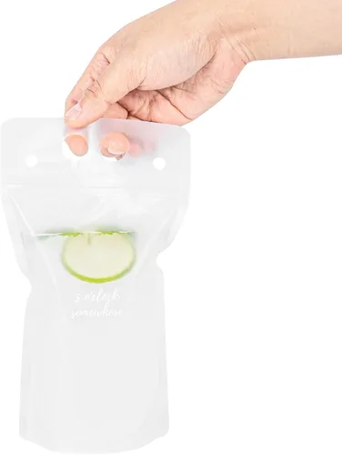 Vista 8 de Restaurantware - Etiquetas para botellas de jugo en algún lugar de 1.9 x 1 pulgada, 100 etiquetas autoadhesivas para botellas, resistentes a