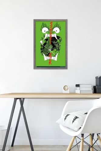 Vista 6 de Trends International Samurai Jack-Ensemble - Póster de pared, 14.725 x 22.375 pulgadas, versión enmarcada en madera de granero