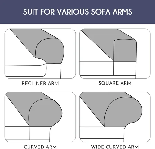 Vista 6 de SUPVOX Funda elástica universal para reposabrazos de sofá, 2 piezas, protector de reposabrazos elástico de vellón suave para sofá y sillón, toallas