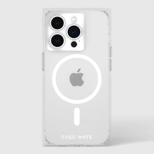 Vista 9 de Case-Mate BLOX - Funda transparente para iPhone 15 Pro, protección contra caídas de 12 pies, compatible con MagSafe, antiamarilleamiento, cubierta