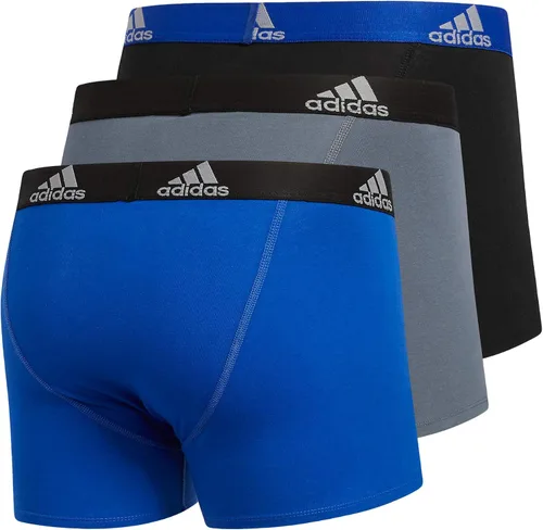 Vista 5 de adidas Mens Stretch Cotton Trunk Underwear 3-Pack Boxed
