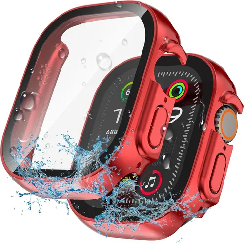 Vista 11 de YIJDACASE - Juego de 2 estuches impermeables para protector de pantalla de Apple Watch Series 10 Series 11 (2025) 46mm con vidrio templado