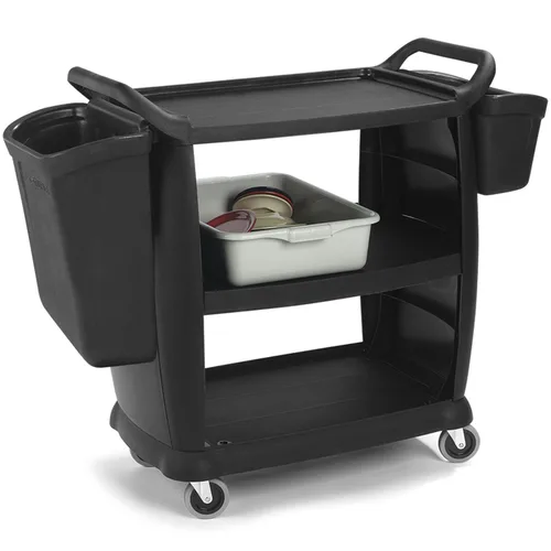 Vista 2 de Carlisle FoodService Products CC11TH03 Papelera para carro de autobús, capacidad de 7 galones, 22 pulgadas de altura, 18 pulgadas de ancho, 12.25