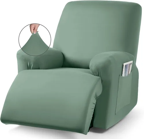 Vista 36 de TAOCOCO Sofá reclinable con funda de consola central, 4 piezas de tela de poliéster elástica, protector de muebles suave y lavable
