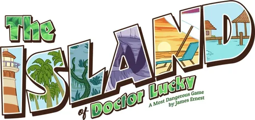 Vista 3 de Cheapass Games: The Island of Doctor Lucky, juego de mesa de estrategia, juego familiar simple, tiempo de juego de 40 minutos, 2 a 8 jugadores
