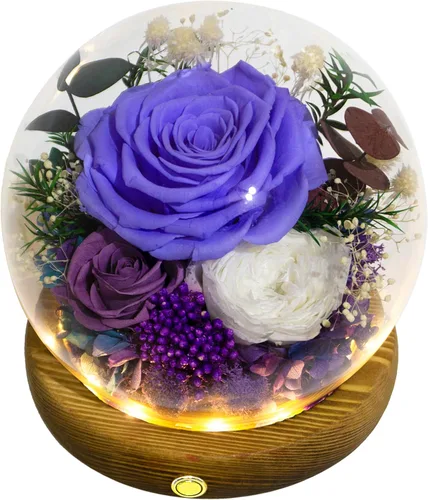 Vista 12 de Valley of Rain & Forest Flores reales de larga duración, regalo floral único para que envíes amor para todas las ocasiones, para decoración de Rosa