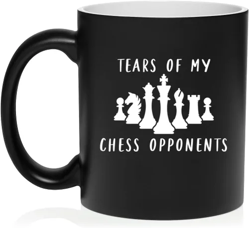 Vista 20 de Daylor Taza de café de cerámica con diseño de los oponentes de las lágrimas de mi ajedrez, regalo para ella, él, amigo, compañero de trabajo