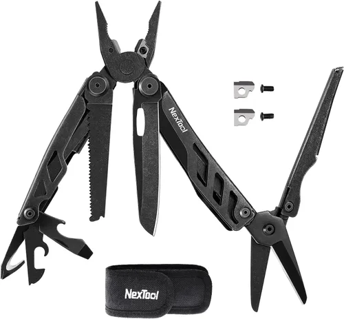 Vista 9 de NexTool Flagship Pro Multiherramienta, cuchillo plegable con bloqueo de seguridad, multiherramienta EDC con cuchillo de bolsillo, tijeras