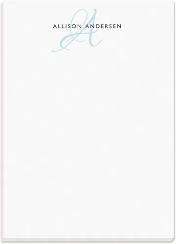 Vista 3 de Current Juego de 4 bloc de notas personalizado con inicial, juego de 4 blocs de 100 hojas, varios tamaños, ideal para listas de compras, listas