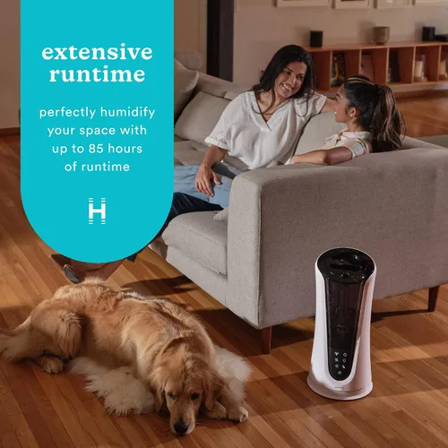 Vista 2 de Homedics Humidificador ultrasónico – Humidificadores de aire grandes de lujo para dormitorio, plantas, oficina – Humidificadores de niebla fría