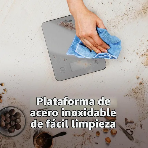 Vista 7 de Báscula de cocina inteligente Bisonbody con rastreador de nutrición y aplicación Bluetooth Compatible con aplicación Bluetooth, capacidad de 11