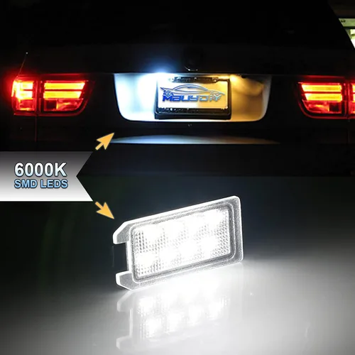 Vista 6 de Conjunto de lámpara LED para placa de matrícula compatible con Grand Cherokee WK 6000K 2014-2021, color blanco, paquete de 2