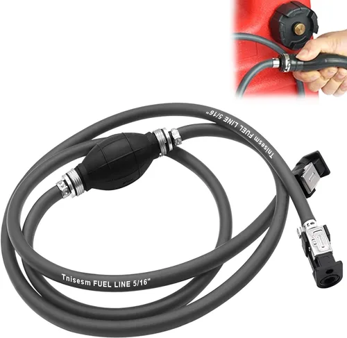 Vista 7 de Tnisesm Conjunto de línea de combustible de 5/16" 6 pies, con conector de goma marina para motor fuera de borda de barco, RVs, conjunto